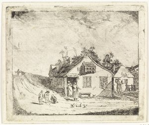Twee huizen aan een weg