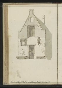 Voorgevel van de Kleine Vleeshal aan de Lange Nieuwstraat te Utrecht door Johannes Huibert Prins