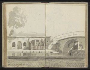 Weesbrug over de Oudegracht te Utrecht door Johannes Huibert Prins