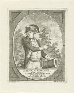 Portret van Joachim Maurits von Kropff door Johannes Jelgerhuis