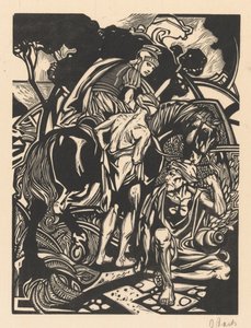 Romeinse ruiter te paard door Johannes Josephus Aarts (signed by artist)