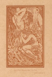 Adam en Eva na de zondeval door Johannes Josephus Aarts