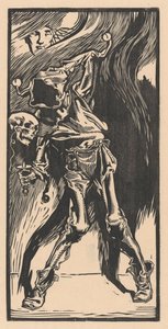 De Dood als harlekijn, bilboquet spelend door Johannes Josephus Aarts