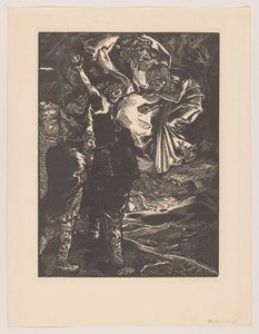 Macbeth en Banquo ontmoeten de drie heksen