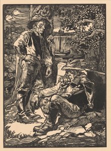 Rustende polderwerkers door Johannes Josephus Aarts