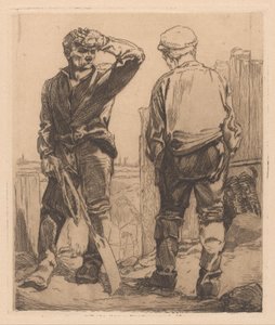 Twee arbeiders door Johannes Josephus Aarts