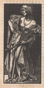 Vrouw met luit door Johannes Josephus Aarts