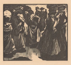 Vrouwen in de regen door Johannes Josephus Aarts