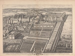 Een uitzicht op het huis in Windsor, behorend tot zijn genade Charles Beauclerck door Johannes Kip