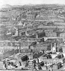 Een uitzicht op de stad Londen, 1710 door Johannes Kip