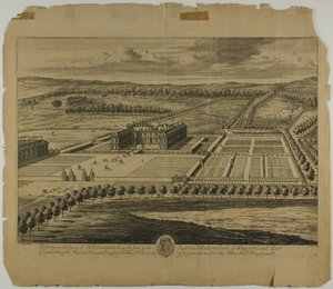 Althrop in het graafschap Northampton, plaat 27 van Britannia Illustrata door Johannes Kip