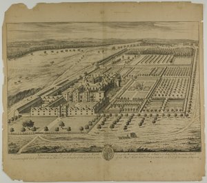 Knowle in de Parochie van Sevenoaks in Kent, plaat 24 uit Britannia Illustrata door Johannes Kip
