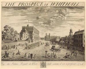 Het Plan van Whitehall, 1724 door Johannes Kip
