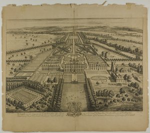 Wimple in het Graafschap Cambridge, plaat 32 uit Britannia Illustrata door Johannes Kip