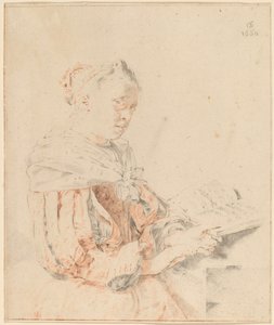 Jong meisje aan het toetsenbord, 1767
