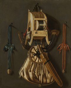 Stilleven met Jachtgerei door Johannes Leemans