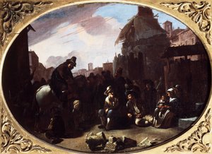 Bambocciata, Tandentrekker op Piazza Navona