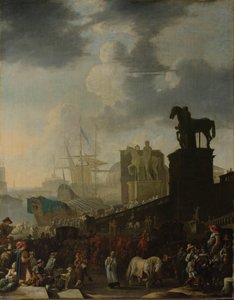 De Beklimming van het Capitool met het Grijze Paard van de Nieuwgekozen Paus door Johannes Lingelbach