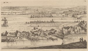 Dorp naast een Kanaal door Johannes Ruisscher