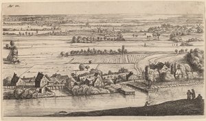 Dorp naast een kanaal door Johannes Ruisscher