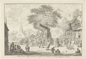 Boerenkermis in het dorp, ca. 1750