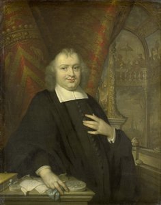 Portret van Gaspar Fagel, raadspensionaris van Holland na 1672 door Johannes Vollevens (I) (copy after)