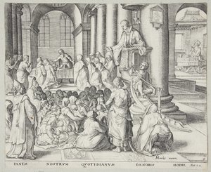 De preek in de kerk