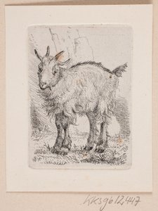 Een geitenlam door Johannes Wilhelm Zillen