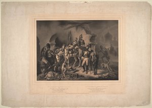 Het Franse leger in het Kremlin van Moskou door Johannes Woelffle