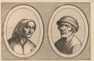 "Maey Veeghde-pot" en "Pannetje Vet" door Johannes and Lucas van Doetechum after Pieter Bruegel the Elder