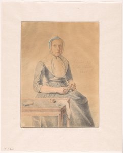 Portret van Catharina van Eck door Johannes de Koning (signed by artist)
