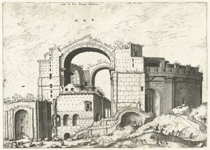Gezicht op de Sint Pieter in Rome door Johannes of Lucas van Doetechum (attributed to)