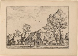 Grote Boerderij met Put door Johannes van Doetechum, the Elder and Lucas