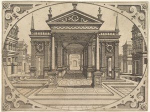 Plaat uit Scenographiae door Johannes van Doetecum I