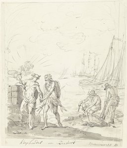 Koophandel en Zeevaart, decoratie op de Nieuwmarkt, 1795