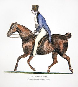 Sir Robert Peel, uit een eigentijdse prent door John  Doyle