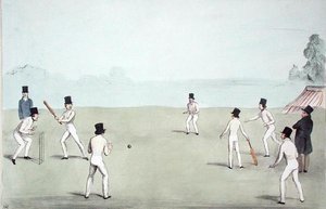 Vakantievermaak, nr. 3 (Cricket - Een lange innings) (HB Schetsen nr. 653) gepubliceerd op 3 oktober 1840 door John  Doyle