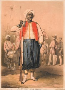 Soldaat, 3e West-Indië Regiment door John (after) Brandard