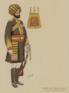 Officier 5e Punjaub Cavalerie door John (after) Charlton