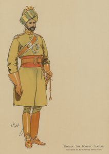 Officier 7e Bombay Lancers door John (after) Charlton