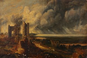 Hadleigh Castle, de monding van de Theems – Ochtend na een stormachtige nacht door John (after) Constable