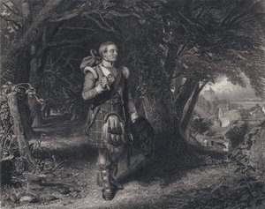 Illustratie voor De Terugkeer van de Soldaat door Robert Burns (gravure)