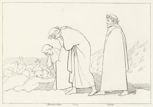 Dante in Gesprek met zijn Leraar, Inferno, Canto 15 (gravure)