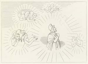 Hemelse Pracht, Paradijs, Canto 20 (gravure) door John (after) Flaxman