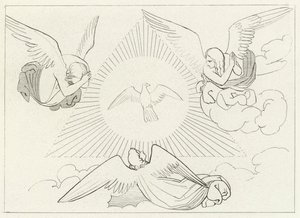 De Aanbidding van de Drie-eenheid, Paradijs, Canto 13 (gravure)