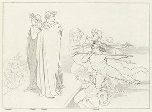 De Brug, Inferno, Canto 21 (gravure) door John (after) Flaxman