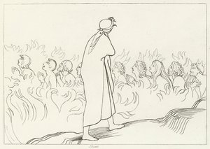 De vleselijke, Vagevuur, Canto 25 door John (after) Flaxman