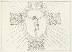 Het Glorieuze Kruis, Paradijs, Canto 14 (gravure) door John (after) Flaxman