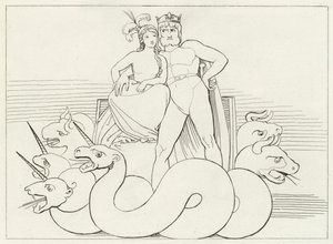 De intriges van de kerk, Vagevuur, Canto 32 door John (after) Flaxman