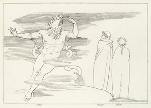 De Regio van Pluto, Inferno, Canto 7 (gravure) door John (after) Flaxman